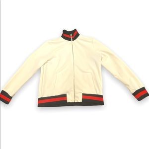 White, red, black jacket size L